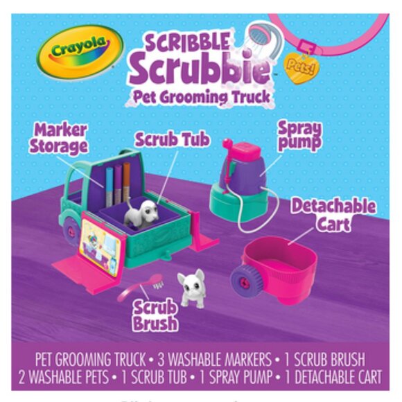 The Crayola Scribble Scrubbie Pets Pet Grooming Truck NEW - Picture 3 of 5